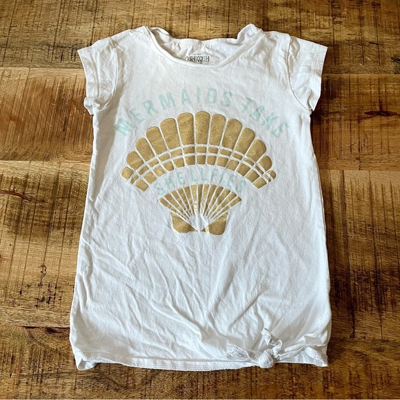 4/5T T-shirt girls “Mermaids Take Shelfies” - Picture 1 of 5